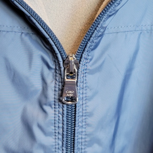 Calvin Klein Fleece Lined Hooded Full Zip Windbreaker Jacket Sz XL Gray Blue - Picture 9 of 16
